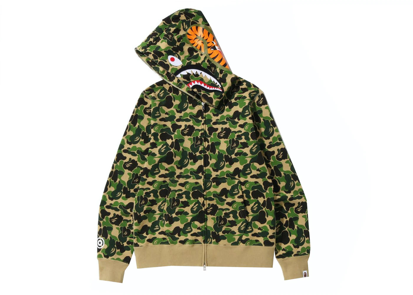 BAPE COLOR CAMO SHARK FULL ZIP HOODIE "GREEN"