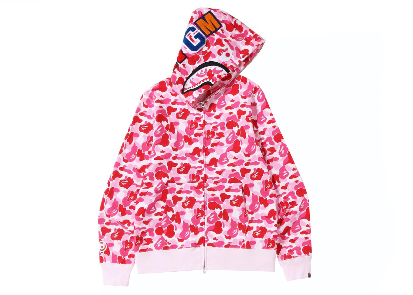 BAPE COLOR CAMO SHARK FULL ZIP HOODIE "PINK"