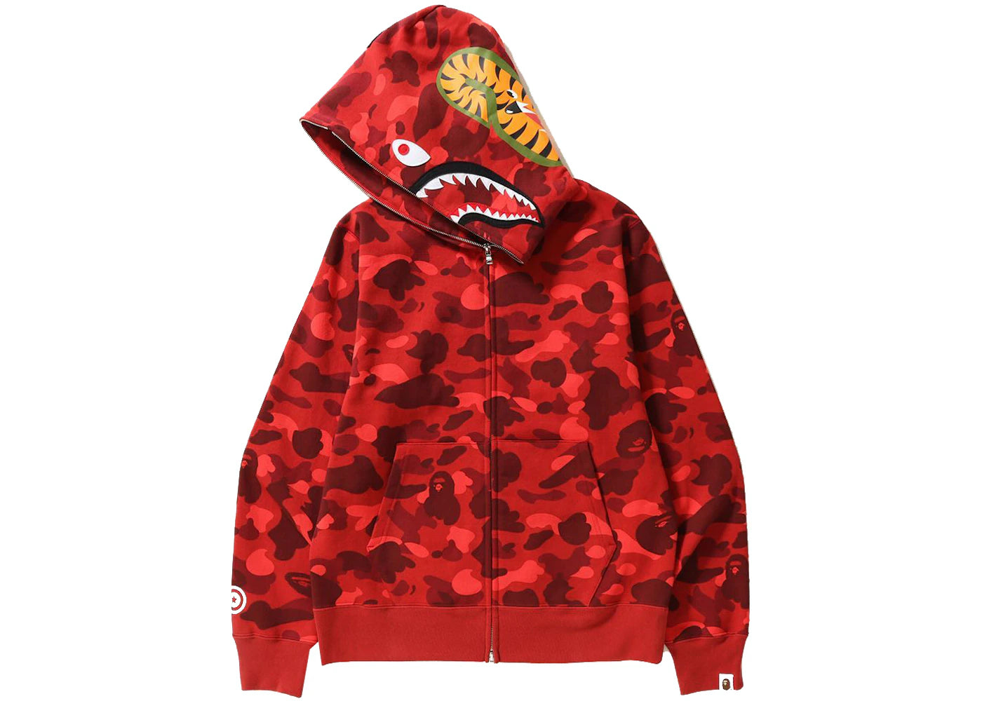 BAPE COLOR CAMO SHARK FULL ZIP "RED"