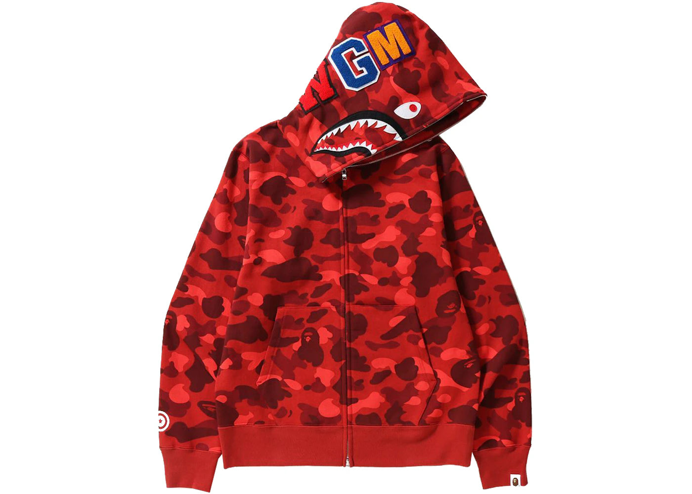 BAPE COLOR CAMO SHARK FULL ZIP "RED"