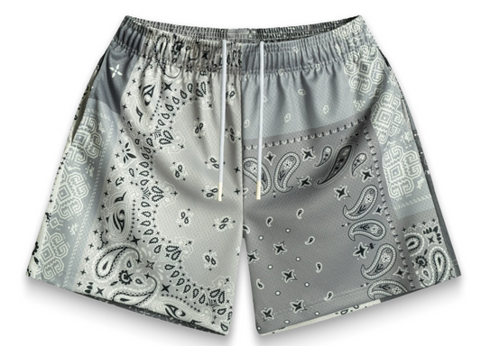 BRAVEST STUDIO SHORTS "GREY PATCHWORK"