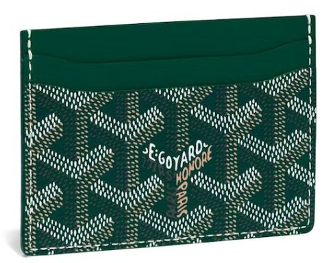 GREEN GOYARD CARD HOLDER