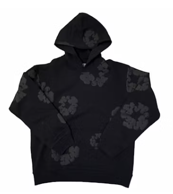 DENIM TEARS COTTON WREATH HOODIE 'BLACK MONOCHROME'