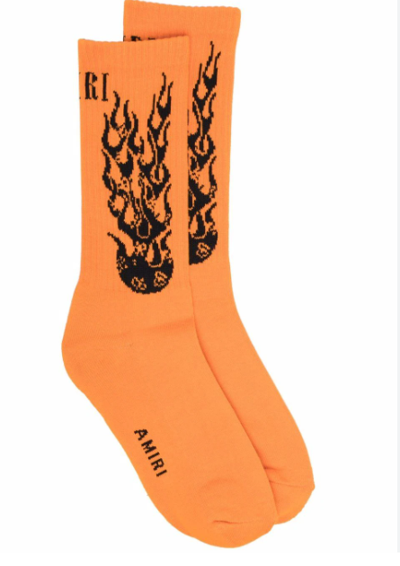 AMIRI LOGO PRINT SOCK (ORANGE)