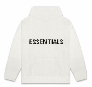 ESSENTIALS KNIT HOODIE "OATMEAL"