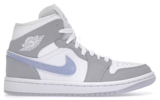 JORDAN 1 MID WOLF GREY ALUMINUM