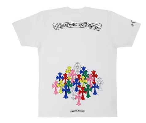 CHROME HEARTS MULTI COLOR CROSS TEE