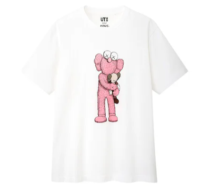 KAWS X UNIQLO PINK BFF TEE