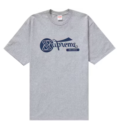 SUPREME RECORDS TEE "GREY"