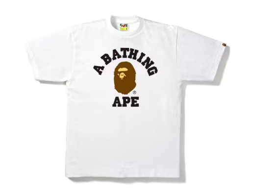 BAPE TEE "WHITE COLLEGE"