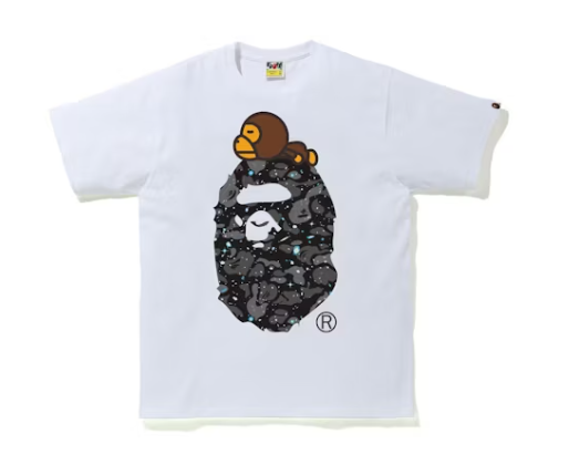 BAPE TEE "SPACE MILO WHITE"