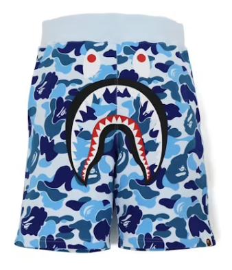 BAPE CAMO SHARK SHORTS "BLUE"