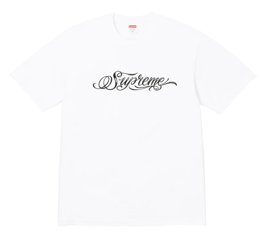 SUPREME SCRIPT TEE "WHITE"