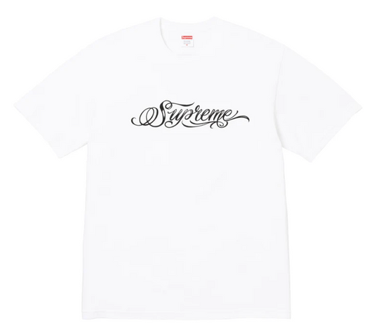 SUPREME SCRIPT TEE "WHITE"