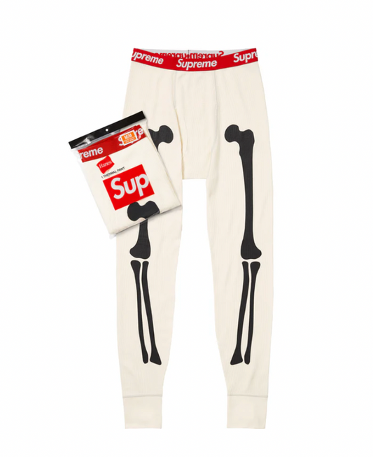 SUPREME X HANES BONES THERMAL PANT NATURAL