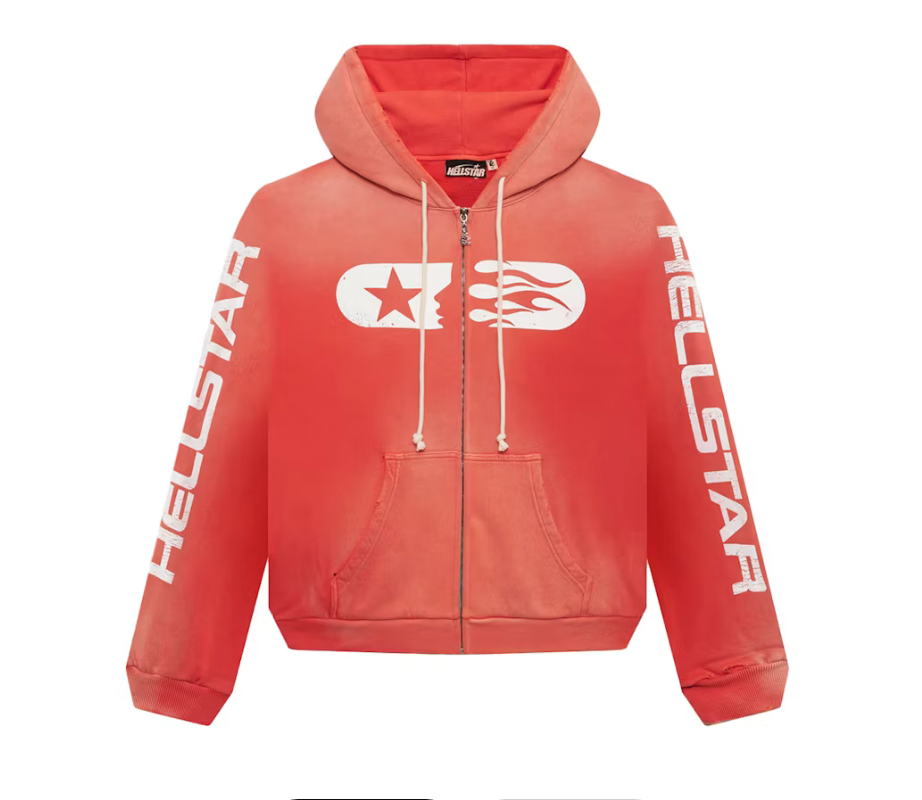 HELLSTAR STUDIOS ZIP HOODIE "RED"