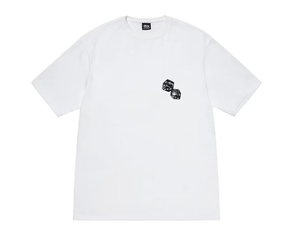 STUSSY SHAKERS TEE "WHITE"