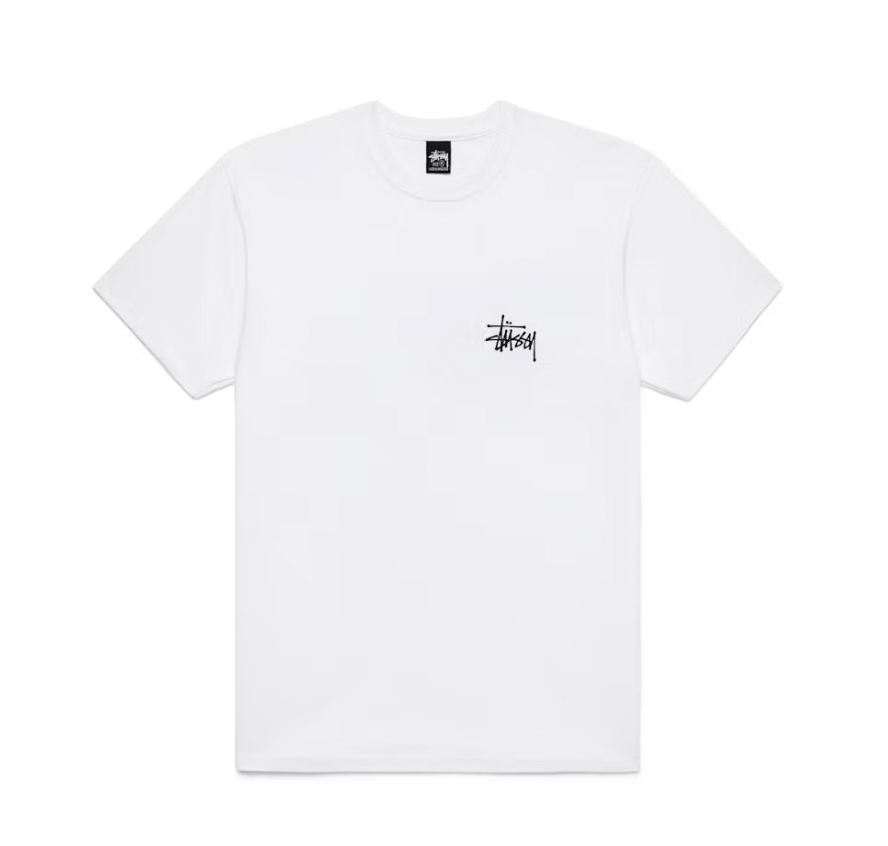 STUSSY BASIC T-SHIRT "WHITE"