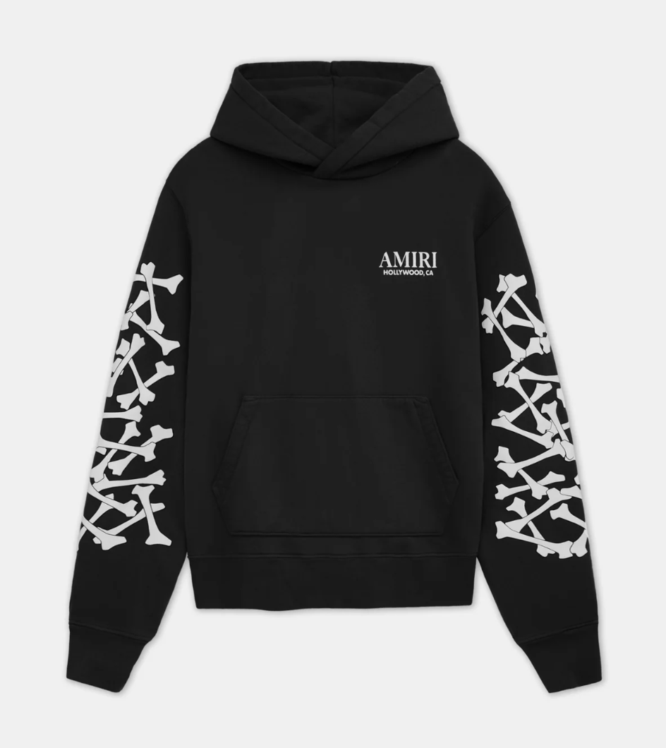 AMIRI BONES STACKED HOODIE 'BLACK'