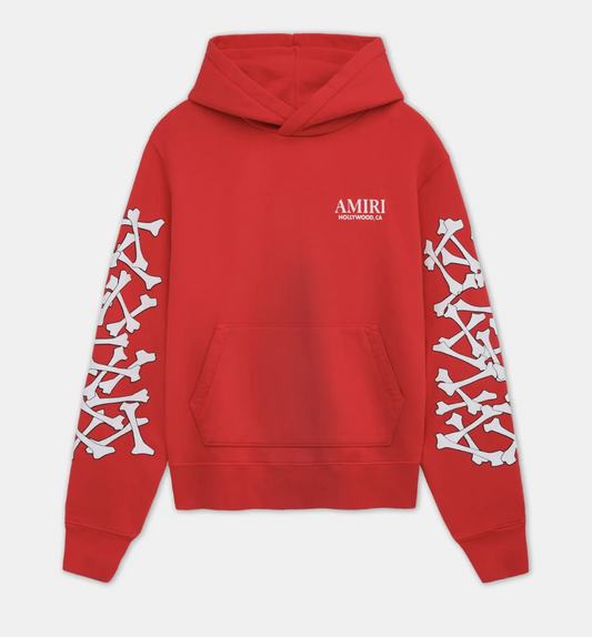 AMIRI BONES STACKED HOODIE 'RED'