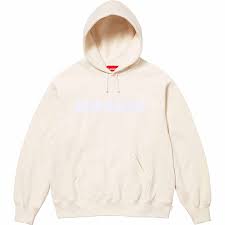 SUPREME COLLEGIATE LOGO HOODIE "CREAM"