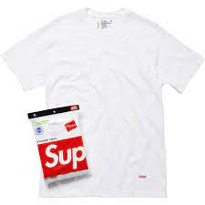 SUPREME HANES WHITE TEES