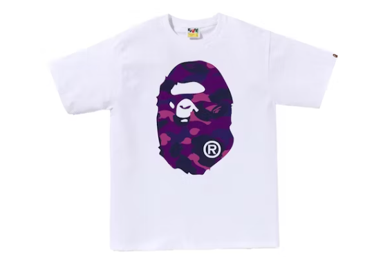 BAPE TEE "PURPLE BIG HEAD"